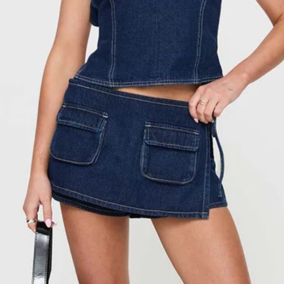 Princess Polly Dresses & Skirts - COUNTRYSIDE SKORT BLUE DENIM